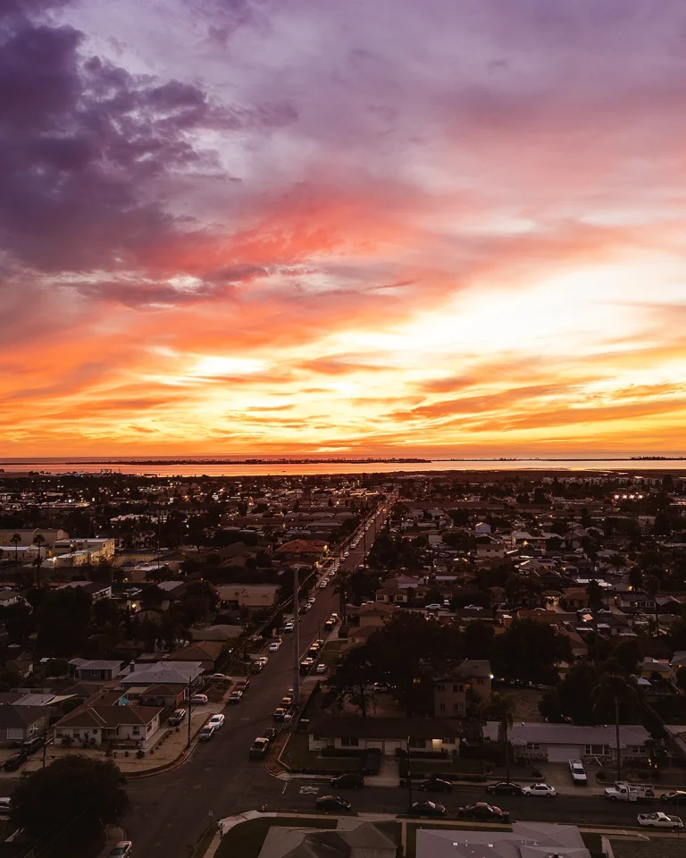 Beautiful sunset over Chula Vista is just amazing in November