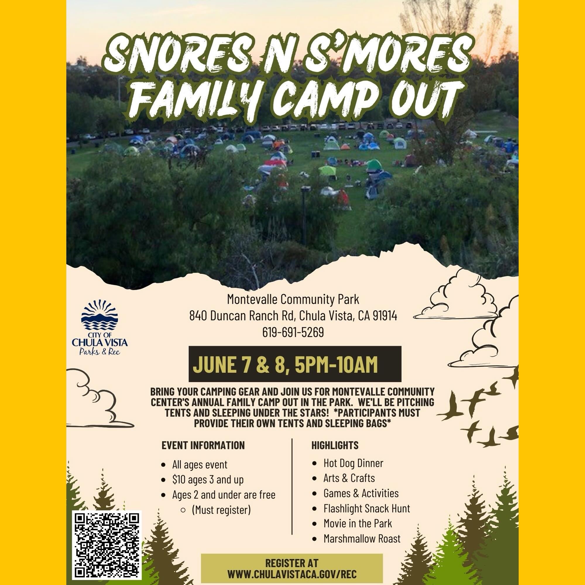 Snores n S'mores Family Camp Out