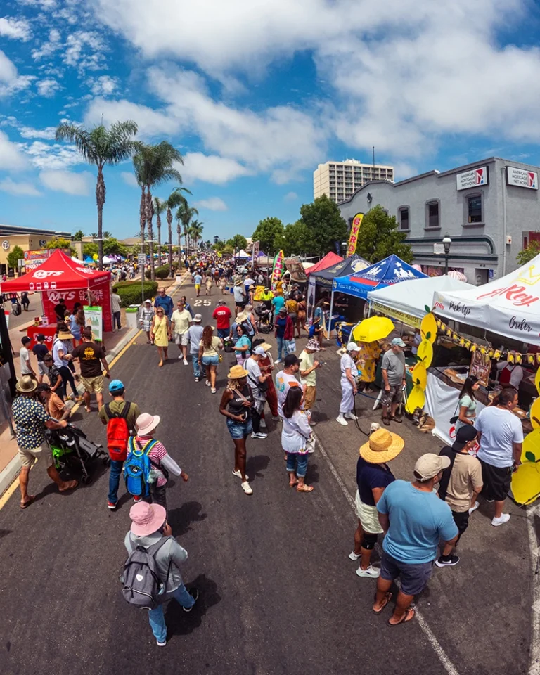 Asking people what they thought of the Lemon Festival