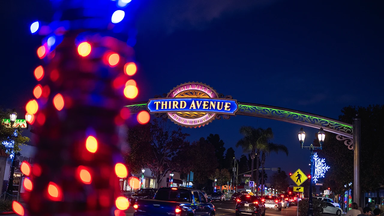 Downtown Chula Vista during the holiday season