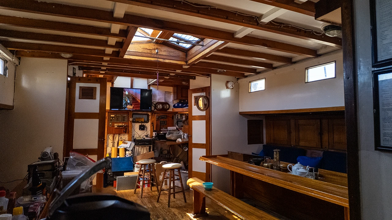 Kitchen area of the Bill of Rights tall ship