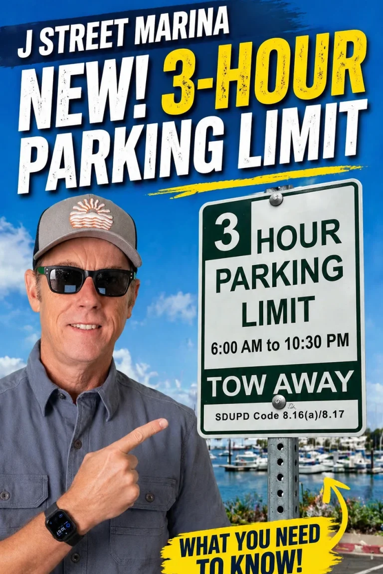 3-hour parking now at J St Marina