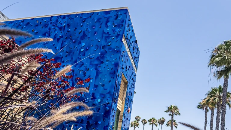 South Bay Artist Michael Leaf Wraps Bonita Museum in Color-Changing Metal Art